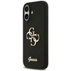 Guess Silicone Big 4G Script dėklas skirtas Apple iPhone 17 juodos spalvos