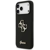 Guess Silicone Big 4G Script dėklas skirtas Apple iPhone 17 Pro Max juodos spalvos