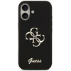 Guess Silicone Big 4G Script dėklas skirtas Apple iPhone 17 juodos spalvos