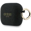 „Guess“ silikoninis blizgučių žiedinis dėklas, skirtas „AirPods Pro 3“ ausinėms - Juodas