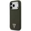 Dėklas Guess Silicone Triangle Logo MagSafe Case for iPhone 17 Pro - Žalias