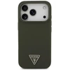 Dėklas Guess Silicone Triangle Logo MagSafe Case for iPhone 17 Pro - Žalias