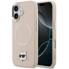 Karl Lagerfeld Choupette Pin MagSafe dėklas Apple iPhone 17 rožinės spalvos