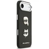 Karl Lagerfeld FW Grained Karl & Choupette Heads Pins & Logo Dėklas Apple iPhone Air juodos spalvos