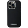 Dėklas Karl Lagerfeld FW Metal Plate MagSafe iPhone 15 Pro juodos spalvos