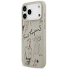 Karl Lagerfeld grūdėto rašto ir logotipo „MagSafe“ dėklas, skirtas „iPhone 17 Pro Max“, pilkas