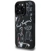 „Karl Lagerfeld“ grūdėto rašto ir logotipo „MagSafe“ dėklas, skirtas „iPhone 16 Pro“ – Juodas