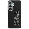 Dėklas Karl Lagerfeld Grained Signature Metal Resin Logo Samsung Galaxy S26 juodos spalvos