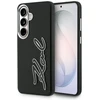 Dėklas Karl Lagerfeld Grained Signature Metal Resin Logo Samsung Galaxy S26 juodos spalvos