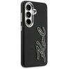 Dėklas Karl Lagerfeld Grained Signature Metal Resin Logo Samsung Galaxy S26 juodos spalvos