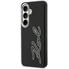 Dėklas Karl Lagerfeld Grained Signature Metal Resin Logo Samsung Galaxy S26 juodos spalvos