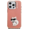 Dėklas Karl Lagerfeld IML Aquarelle Choupette & Logo iPhone 16 Pro Case - Rožinė