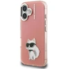 Dėklas Karl Lagerfeld IML Aquarelle Choupette & Logo iPhone 16 Case - Rožinė