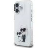 Karl Lagerfeld IML Aquarelle Karl & Choupette & Logo iPhone 16 dėklas - Baltas