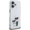 Karl Lagerfeld IML Aquarelle Karl & Choupette & Logo iPhone 16 dėklas - Baltas