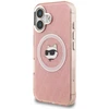 Dėklas Karl Lagerfeld IML Choupette Head Logo MagSafe iPhone 16 Case - Rožinė