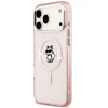 Karl Lagerfeld dėklas, skirtas IPHONE 17 Pro Max, suderinamas su MagSafe KLHMP17XHGCHGKBP (IML Choupette Sketch Logo), rožinis