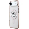 Karl Lagerfeld IML Choupette Sketch Logo MagSafe dėklas Apple iPhone Air rožinės spalvos