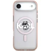 Karl Lagerfeld IML Choupette Sketch Logo MagSafe dėklas Apple iPhone Air rožinės spalvos