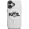 Originalus dėklas Karl Lagerfeld IML Choupette Sketch Logo Magsafe dėklas Apple iPhone 17 skaidrus