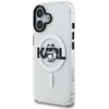 Originalus dėklas Karl Lagerfeld IML Choupette Sketch Logo Magsafe dėklas Apple iPhone 17 skaidrus
