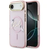 Dėklas Karl Lagerfeld IML Choupettes Karl Script Logo MagSafe iPhone Air Case - Rožinė
