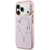 Dėklas Karl Lagerfeld IML Choupettes Karl Script Logo MagSafe Case for iPhone 17 Pro Max - Rožinė