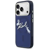 „Karl Lagerfeld IML Choupettes Karl Script Logo MagSafe“ dėklas, skirtas „iPhone 17 Pro Max“ - Mėlyna