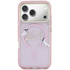 Dėklas Karl Lagerfeld IML Choupettes Karl Script Logo MagSafe Case for iPhone 17 Pro Max - Rožinė
