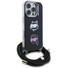 Karl Lagerfeld IML per petį nešiojamas Karl&Choupette dėklas iPhone 16 Pro Max telefonui - Juodas