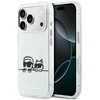 Karl Lagerfeld IML Karl & Choupette Peekaboo Logo MagSafe dėklas, skirtas iPhone 17 Pro Max - Baltas