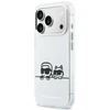 Karl Lagerfeld IML Karl & Choupette Peekaboo Logo MagSafe dėklas, skirtas iPhone 17 Pro Max - Baltas
