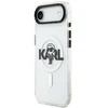 Karl Lagerfeld IML Karl Sketch Logo MagSafe dėklas Apple iPhone Air skaidrus