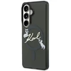 Karl Lagerfeld IML Choupette Karl Script Logo Magnetic dėklas skirtas Samsung Galaxy S26 juodos spalvos