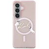 Karl Lagerfeld IML Choupette Karl Script Logo Magnetic dėklas skirtas Samsung Galaxy S26 Rožinė