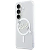 Karl Lagerfeld IML Choupette Karl Script Logo Magnetic dėklas skirtas Samsung Galaxy S26 Transparent