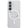 Karl Lagerfeld IML Choupette Karl Script Logo Magnetic dėklas skirtas Samsung Galaxy S26 Transparent