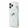 Karl Lagerfeld IML K&CH Heads Metal Frame MagSafe dėklas iPhone 18 Pro Max baltas