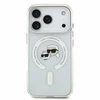 Karl Lagerfeld IML K&CH Heads Metal Frame MagSafe dėklas iPhone 18 Pro baltas