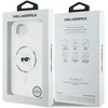Karl Lagerfeld IML metalinis Karl Head MagSafe dėklas iPhone 16e Baltas