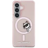 Dėklas Karl Lagerfeld IML Peekaboo Choupette MagSafe Samsung Galaxy S26 rožinės spalvos