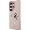 Dėklas Karl Lagerfeld IML Peekaboo Choupette MagSafe Samsung Galaxy S26 Ultra rožinės spalvos