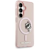 Dėklas Karl Lagerfeld IML Peekaboo Choupette MagSafe Samsung Galaxy S26 rožinės spalvos