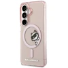 Dėklas Karl Lagerfeld IML Peekaboo Choupette MagSafe Samsung Galaxy S26 rožinės spalvos