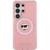 Dėklas Karl Lagerfeld IML Repeated Choupette MagSafe Samsung Galaxy S26 Ultra rožinės spalvos