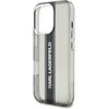 Karl Lagerfeld IML Stripe Logo Apple iPhone 16 Pro Max dėklas telefonui juodos spalvos
