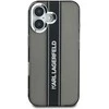 Karl Lagerfeld IML Stripe Logo Apple iPhone 16 dėklas telefonui juodos spalvos