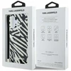 Karl Lagerfeld IML Zebra Pattern &amp; Cord Apple iPhone 16 Case - dėklas telefonui juodos spalvos