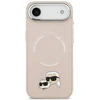 Karl Lagerfeld Karl & Choupette Pins MagSafe dėklas skirtas Apple iPhone Air rožinės spalvos