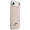 Karl Lagerfeld Karl & Choupette Pins MagSafe dėklas skirtas Apple iPhone Air rožinės spalvos